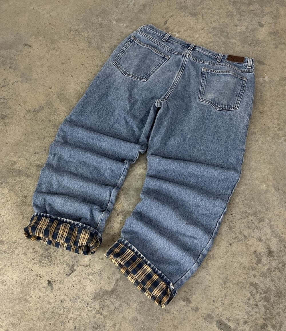 LL Bean Jeans Men’s 35x28 Medium Wash Flannel Lined Comfort Waist